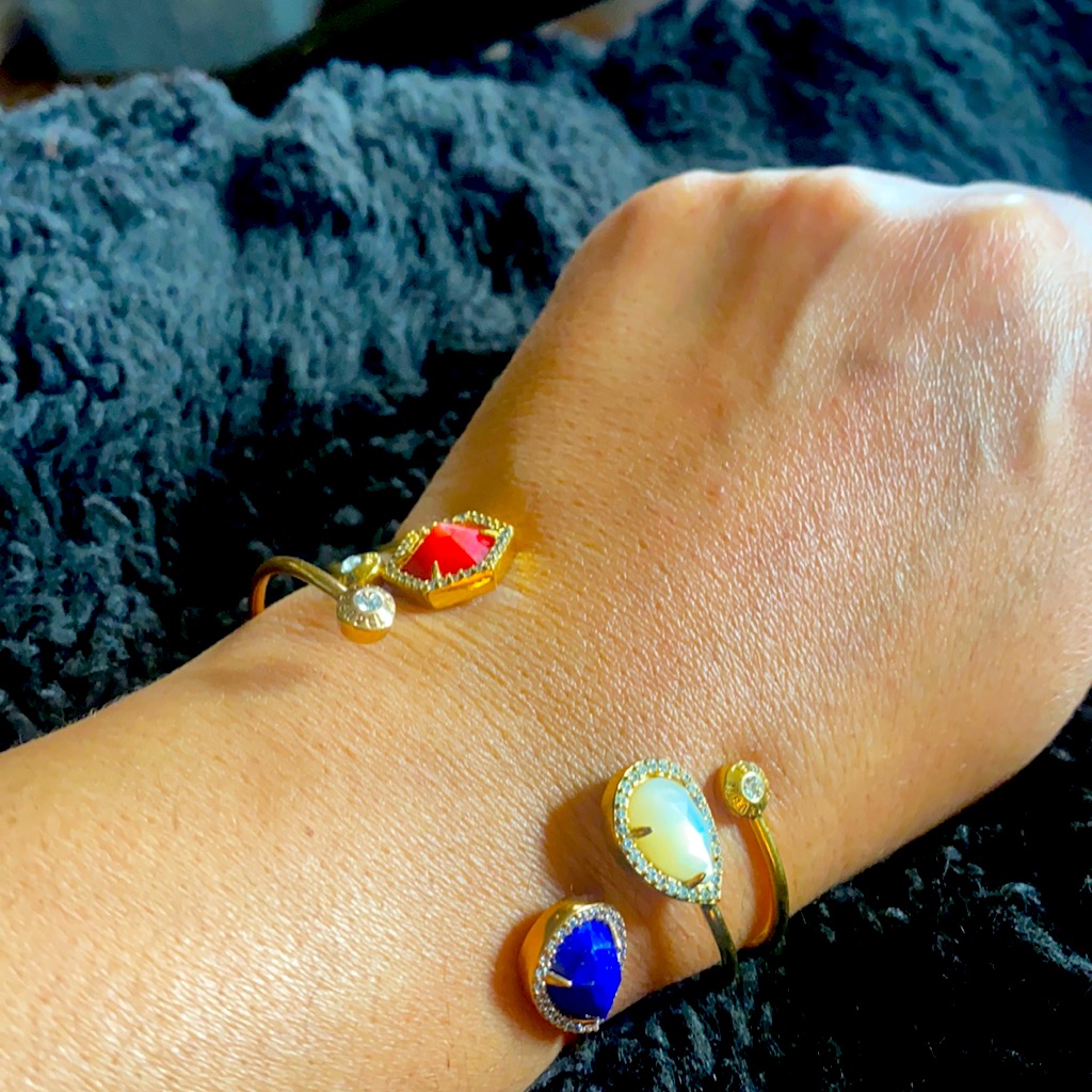 Henri Bendel Luxe Precious Stones 3 Cuffs